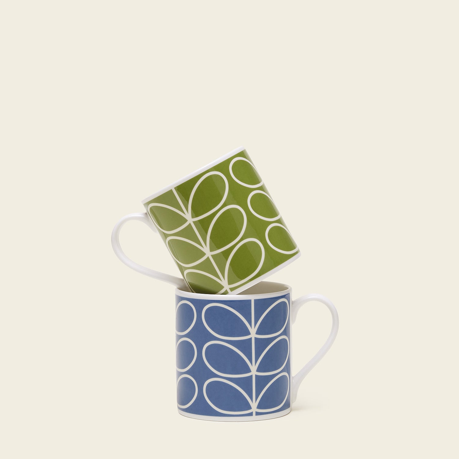 Large Mug Set 2 Linear Stem B&G