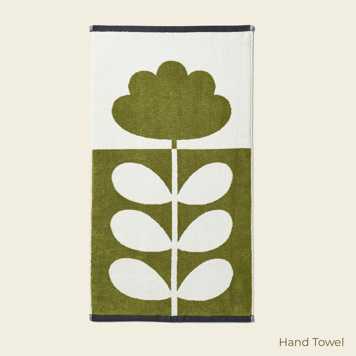 Cut Stem Towels Moss Charcoal