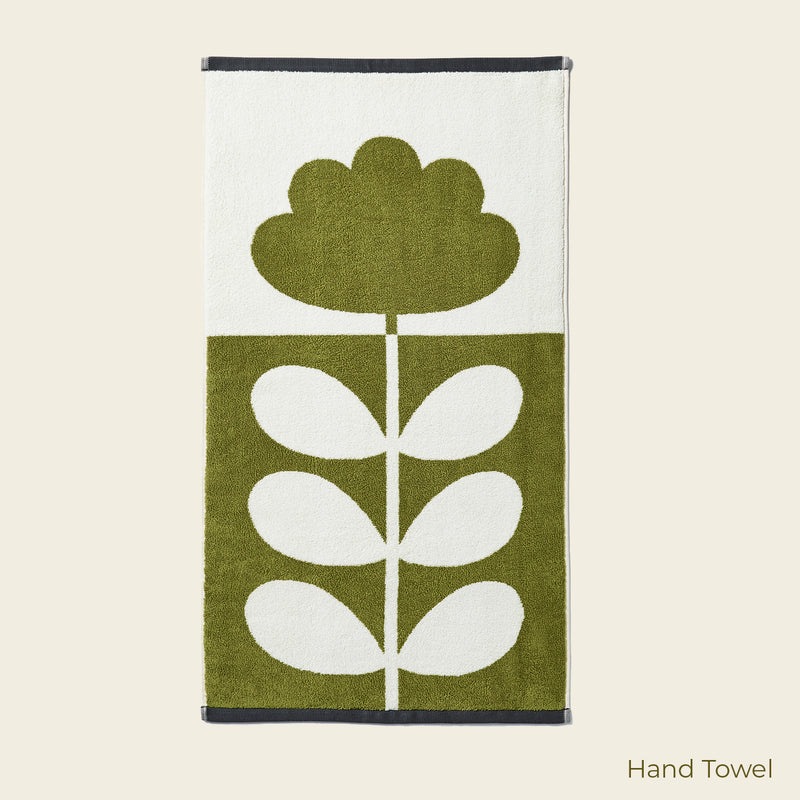 Cut Stem Towels Moss/Charcoal