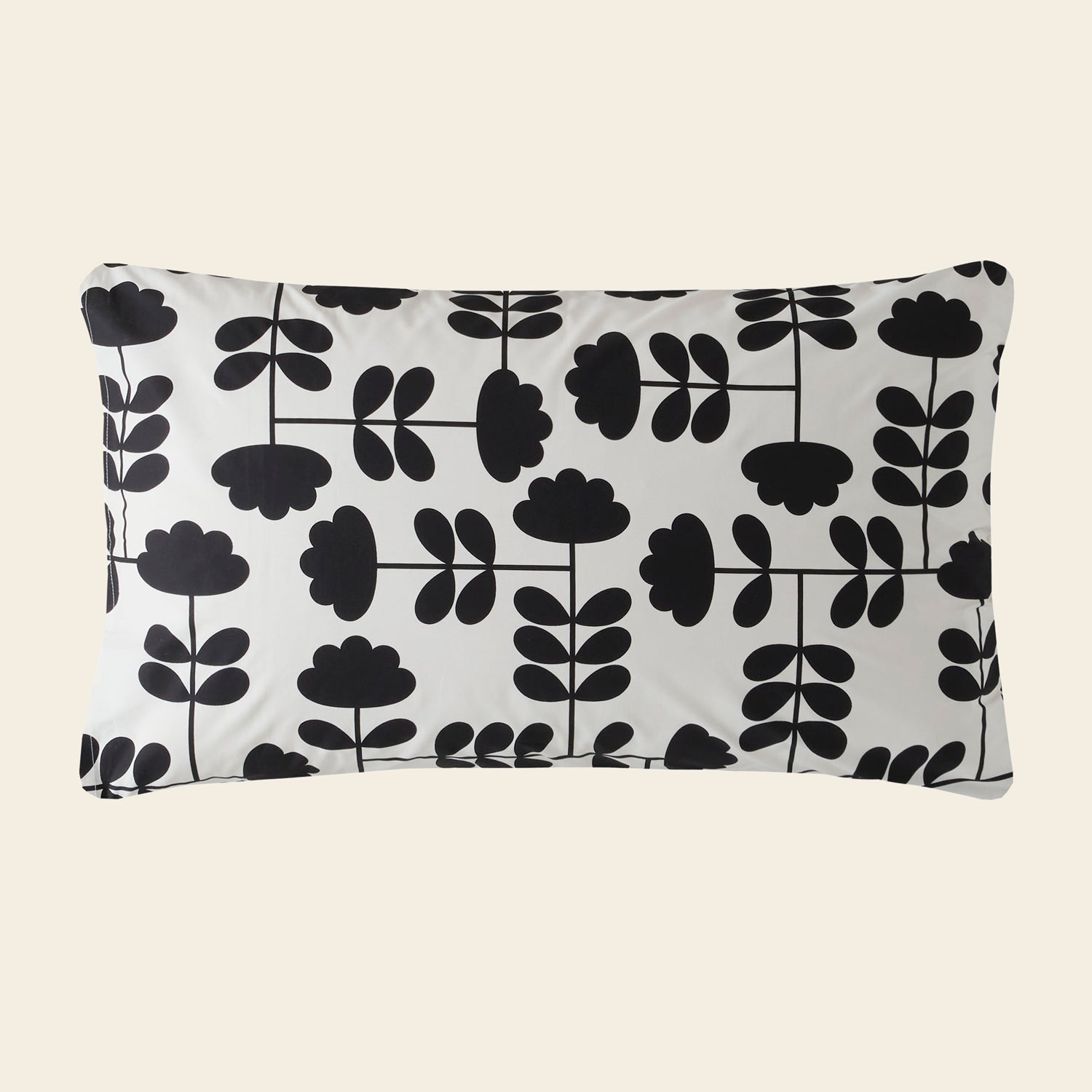 Cut Stem Bed Linen - Monochrome Black and White | Orla Kiely