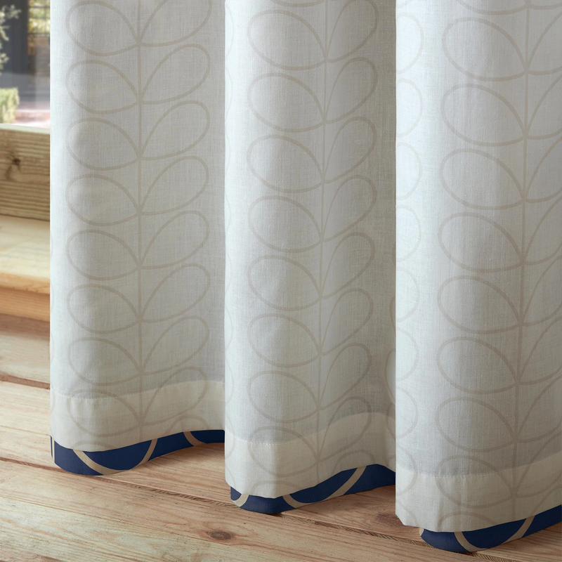 Linear Stem Lined Eyelet Curtains Whale